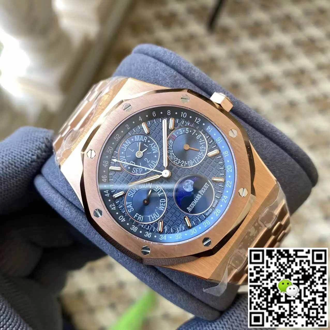 Audemars Piguet Royal Oak 26574OR.OO.1220OR.03 APS Factory 1:1 Best Edition Replica Watch Rose Gold Strap